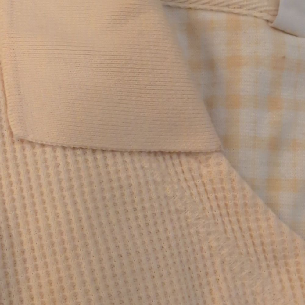 Cherokee Plus Vintage 90s yellow thermal knit top cottage core‎ size 18/20W - Picture 5 of 7